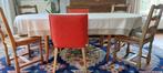 6 gezandstraalde eiken stoelen met rieten zit, Huis en Inrichting, Ophalen, Zo goed als nieuw, Vijf, Zes of meer stoelen