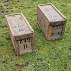 Set van 2 oude militaire munitiekisten, Verzamelen, Ophalen, Overige soorten