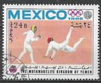 Yemen-Koninkrijk 1968 - Stampworld 550PA - Mexico 1968 (ST), Postzegels en Munten, Postzegels | Azië, Verzenden, Gestempeld