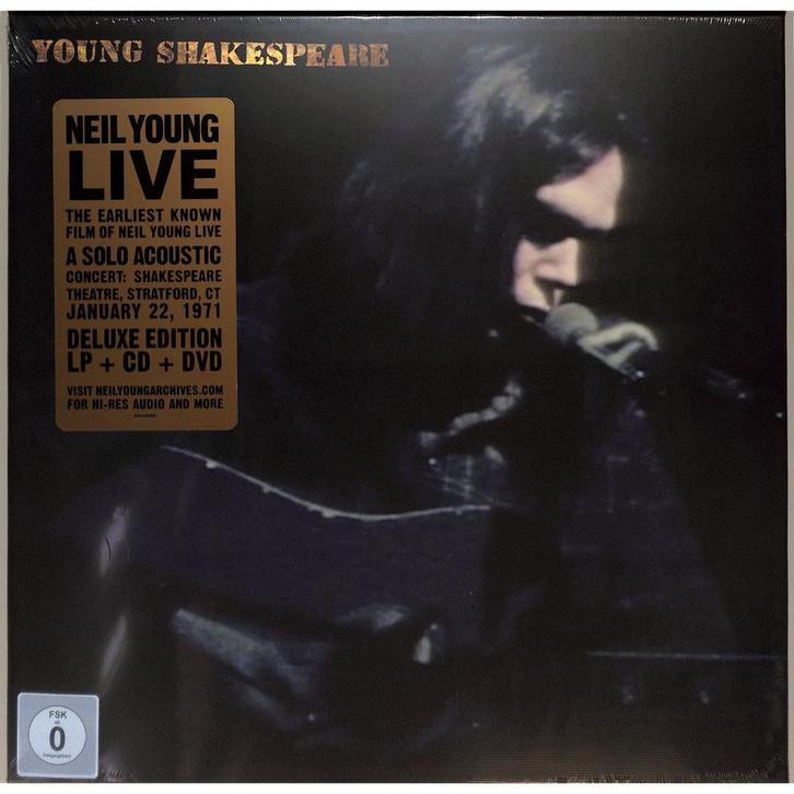 Neil Young YOUNG SHAKESPEARE (DELUXE LP + CD + DVD BOX), Cd's en Dvd's, Cd's | Rock, Nieuw in verpakking, Singer-songwriter, Ophalen of Verzenden