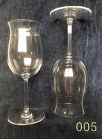 2 Val Saint Lambert kristallen glazen / H 18 cm / ref. 05, Ophalen of Verzenden