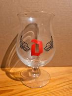 Duvel glas rode D met zwarte vleugels, Verzamelen, Ophalen of Verzenden, Zo goed als nieuw, Duvel