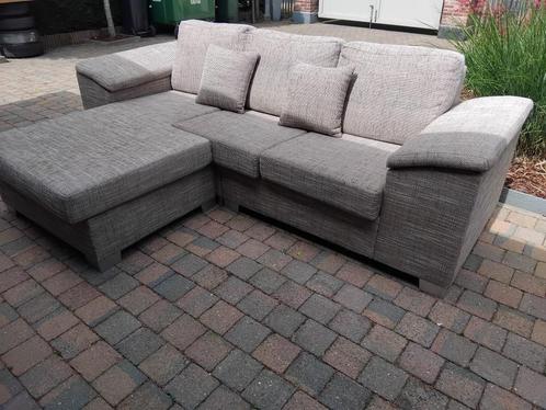 beige hoekzetel beige nieuwe staat, Huis en Inrichting, Zetels | Complete zithoeken, Zo goed als nieuw, Stof, Ophalen of Verzenden