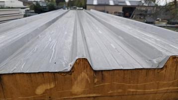 12 sandwich dakplaten 430cm lang 12cm dik licht grijs beschikbaar voor biedingen