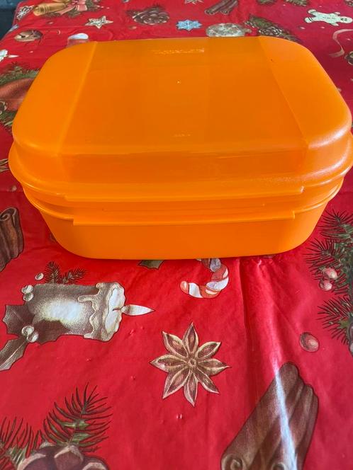Scharnierdoos Tupperware, Huis en Inrichting, Keuken | Tupperware, Nieuw, Bus of Trommel, Oranje, Ophalen of Verzenden