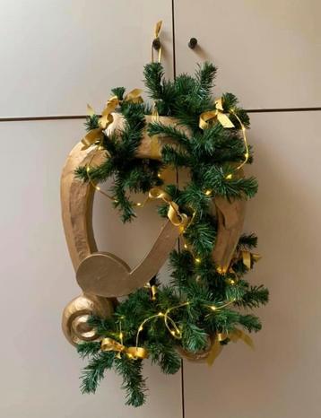 Lyre avec déco sapin et lumineuse, Divers, Enlèvement, Comme neuf