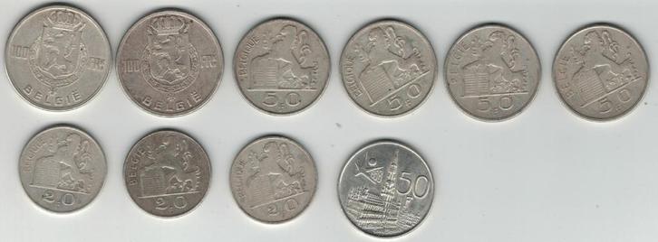 Lot: Belgische zilveren munten 100 g netto, Postzegels en Munten, Munten | België, Losse munt, Zilver, Zilver, Ophalen of Verzenden
