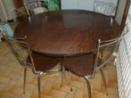 Ronde formica-tafel + 4 stoelen, Rond, Gebruikt, Vier personen, Ophalen