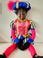 Authentieke V&D etalage zwarte Piet pop - 75cm, roze/blauw, Diversen, Verzenden