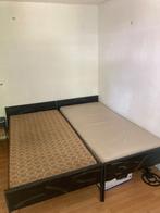 2 persoons bed, Ophalen, Gebruikt, Zwart, Tweepersoons