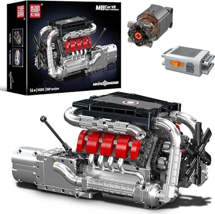 Mould King V8 Motor Bouwset SNELLE GRATIS LEVERING, Hobby en Vrije tijd, Modelbouw | Overige, Nieuw, Verzenden