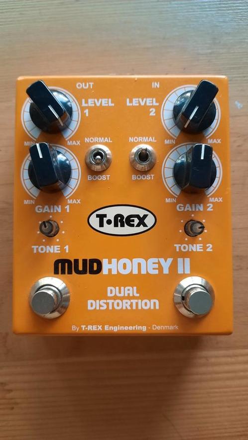 T-Rex Mudhoney II - dual distortion, Muziek en Instrumenten, Effecten, Gebruikt, Distortion, Overdrive of Fuzz, Ophalen of Verzenden