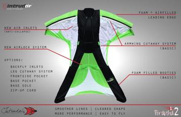 Intrudair Pirahna2 Wingsuit beschikbaar voor biedingen