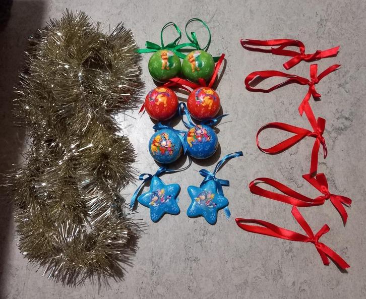 Lot de deco de Noël winnie l'ourson & 1 portefeuille, Divers, Noël, Neuf, Enlèvement