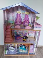 Maison de poupée en bois avec accessoires pour poupées 30 cm, Enlèvement, Utilisé, Maison de poupées