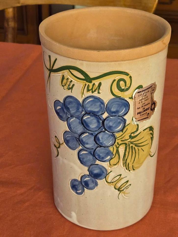 Wijn koeler in keramiek hand made Frankrijk, Verzamelen, Wijnen, Frankrijk, Ophalen of Verzenden