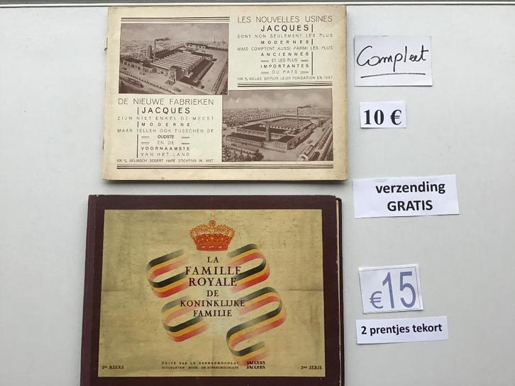 2 albums : "De Koninklijke Familie" chocolade Jacques, Verzamelen, Koningshuis en Royalty, Zo goed als nieuw, Ophalen of Verzenden