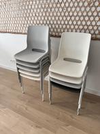 30 stapelbare stoelen – wit & grijs, Ophalen, Zo goed als nieuw, Grijs, Kunststof