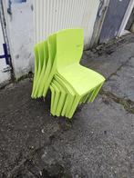 14 groene tuinstoelen in prima staat (10€ per stuk), Ophalen, Zo goed als nieuw, Kunststof, Stapelbaar