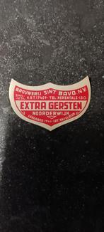 Oud bieretiket extra gersten Sint Bavo Noorderwijk, Ophalen of Verzenden, Zo goed als nieuw