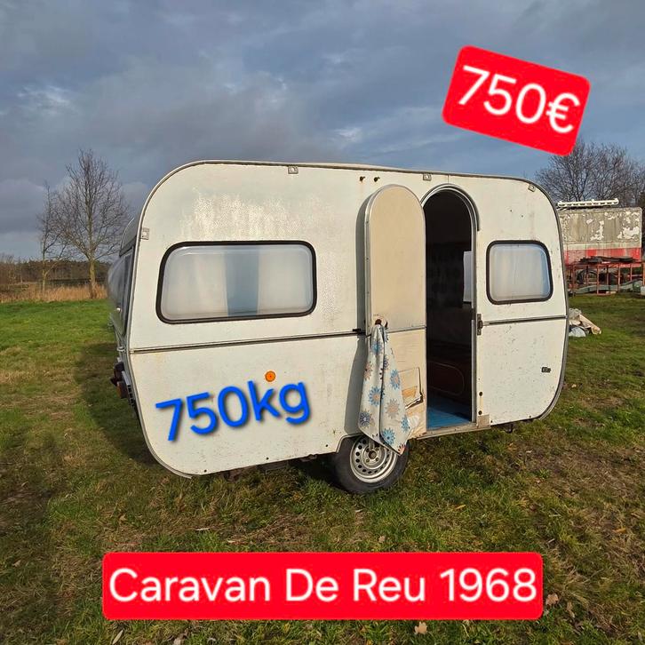 Caravane 750 kg, permis de conduire B, food truck, chantier, Caravanes & Camping, Caravanes, Entreprise, Enlèvement
