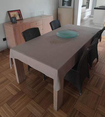 Commode, armoire, table et chaises, Maison & Meubles, Tables | Tables à manger, Enlèvement, Utilisé, Chêne