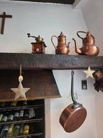 Koperen potten en pan , koffiemolen, Antiek en Kunst, Ophalen