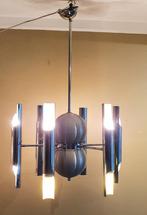 Toscana Luce vintage design kroonluchter in chroom, 12 lampj, Ophalen, Zo goed als nieuw, Metaal