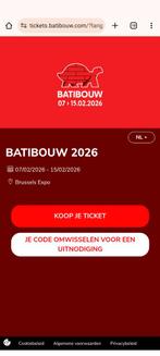 Code voor aanmaak je ticket batibouw op naam, Tickets & Billets, Expositions, Trois personnes ou plus