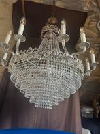 Strass luchter ( kristal)., Huis en Inrichting, Lampen | Kroonluchters, Ophalen, Zo goed als nieuw, Overige materialen, Sac a perle.