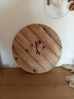 Wandklok recup hout, Ophalen of Verzenden, Nieuw, Wandklok