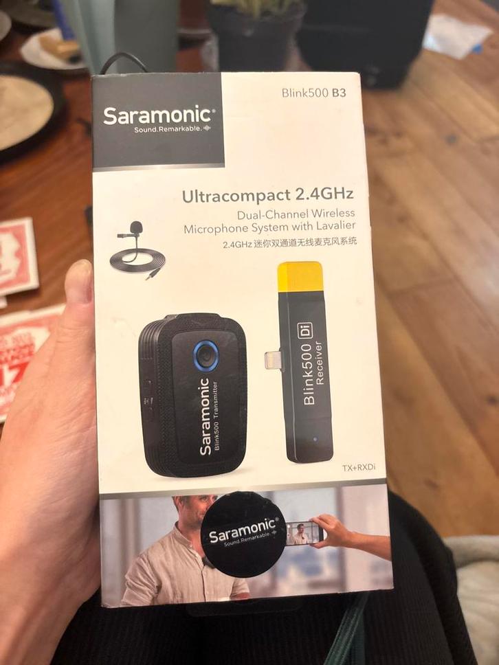 Saramonic Blink500 B3– Micro sans fil double canal Lightning, Muziek en Instrumenten, Microfoons, Zo goed als nieuw, Ophalen