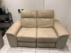 Lederen cremekleurige salon met relaxen(3 en 2 zit), Ophalen, Gebruikt, 150 tot 200 cm, Driepersoons
