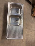 Franke dubbele spoelbak INOX 115x50, Ophalen of Verzenden, Zo goed als nieuw, Inox