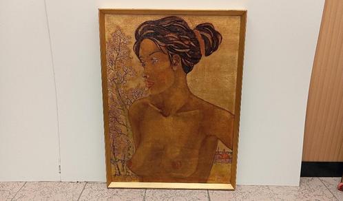 schilderij Pierre Bastin topwerk goud, Antiek en Kunst, Kunst | Schilderijen | Modern, Ophalen of Verzenden