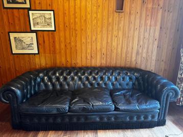 Originele chesterfeeld zeter uit 1960 handgemaakt beschikbaar voor biedingen
