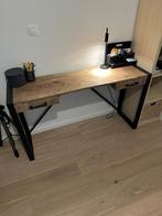 **NIEUW** Bureautafel Kyan - zwart/naturel - 78x140x40 cm, Ophalen, Nieuw, Bureau