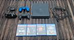 PlayStation 4 Slim 1Tb + 2 Controllers met Spelletjes, Games en Spelcomputers, Ophalen of Verzenden, Zo goed als nieuw, Met 2 controllers