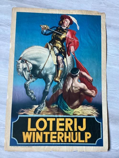 affiche Winterhulp 1941 poster Brussel, Verzamelen, Militaria | Tweede Wereldoorlog, Overige soorten, Foto of Poster, Ophalen of Verzenden