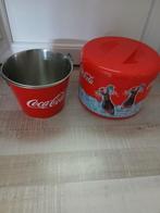 Glacière à coca cola vintage et nouveau seau à glace en méta, Collections, Enlèvement, Utilisé, Ustensile