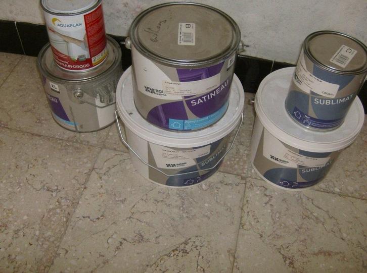 Verf Colora - nieuw - Taupe en zwart, Doe-het-zelf en Bouw, Verf, Beits en Lak, Verf, Zwart, Ophalen