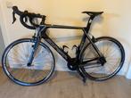 Zwarte Carbon koersfiets, Fietsen en Brommers, Overige merken, Gebruikt, 57 tot 61 cm, Ophalen