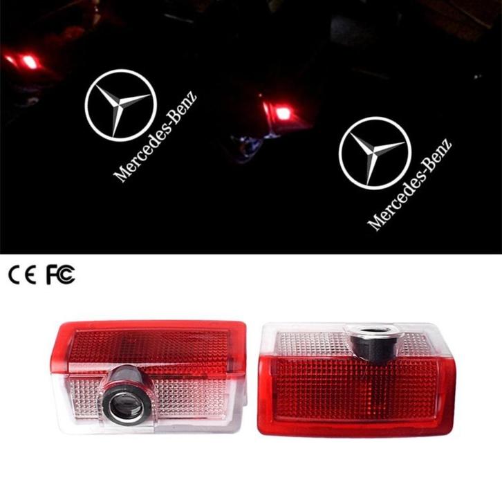 Mercedes deurprojector  Mercedes+logo en AMG A-B-C-E-Gl-GLA+, Auto diversen, Tuning en Styling, Ophalen of Verzenden