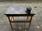 Werktafel werkbank op wieltjes met bankschroef, Doe-het-zelf en Bouw, Ophalen of Verzenden, Bankschroef