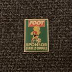 PIN - FOOT MAGAZINE - SPONSOR DIABLES ROUGES - VOETBAL, Sport, Gebruikt, Speldje of Pin, Verzenden