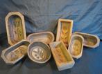 7 moules à beurre anciens en bois, français, XIXe siècle, Envoi