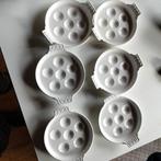 Vintage escargots gietijzeren schaaltjes van  le Creuset, Ophalen of Verzenden