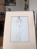 Stel schetsen vrouwel. naakt, Raoul Lejeune, 1935,, Ophalen of Verzenden