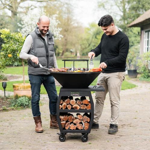 BBQ Plancha Grill Companero Blackline 80x80x112cm Voorraad!, Tuin en Terras, Houtskoolbarbecues, Nieuw, Met accessoires, Ophalen of Verzenden