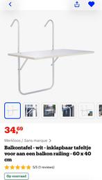 Balkon, terras leuning tafeltje, Ophalen, Zo goed als nieuw